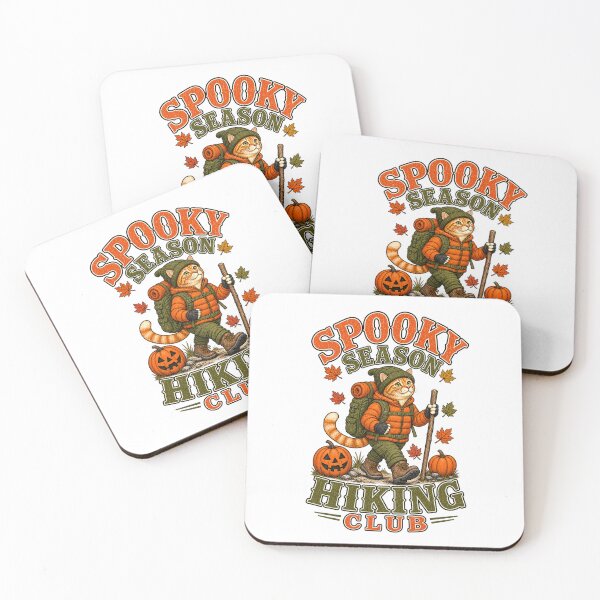 Item preview, Spooky Season Hiking Club Cat Shirt designed and sold by GroveLaneCreative.