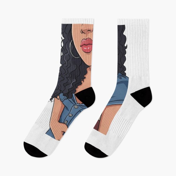 Item preview, Curly Hair Aesthetic Girl in Denim Jumpsuit Urban Art  designed and sold by LC&LCPlatform.