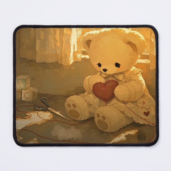 Item preview, Teddy Bear Sewing A Broken Heart designed and sold by Quiet Confessions.