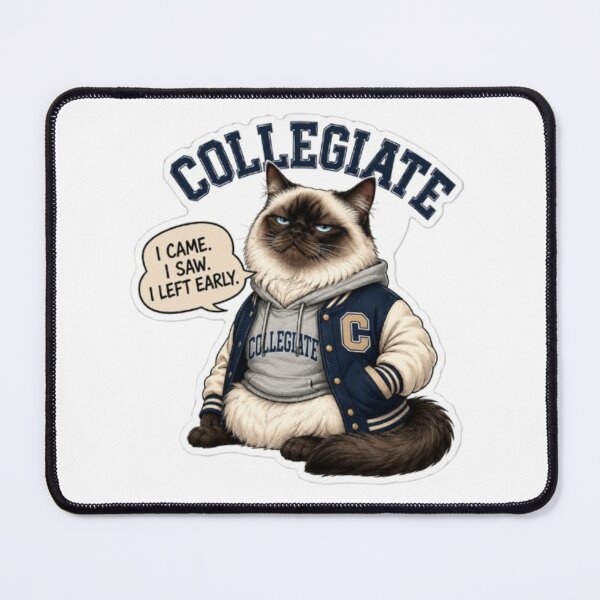Item preview, Collegiate Grumpy Cat Varsity Letterman designed and sold by Snurly.