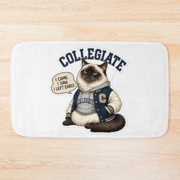 Item preview, Collegiate Grumpy Cat Varsity Letterman designed and sold by Snurly.