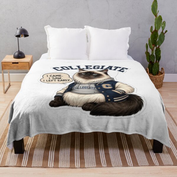 Item preview, Collegiate Grumpy Cat Varsity Letterman designed and sold by Snurly.