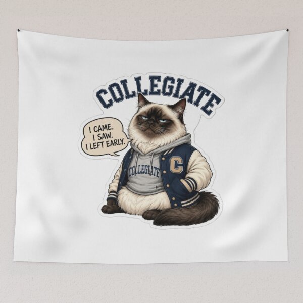 Item preview, Collegiate Grumpy Cat Varsity Letterman designed and sold by Snurly.
