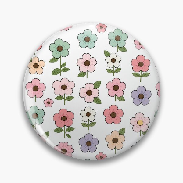 Item preview, Pastel Cartoon Flower Grid Pattern – Cute Retro Floral Design designed and sold by Grumpy-Bob.