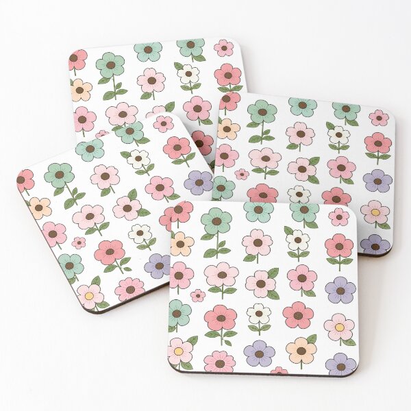 Item preview, Pastel Cartoon Flower Grid Pattern – Cute Retro Floral Design designed and sold by Grumpy-Bob.