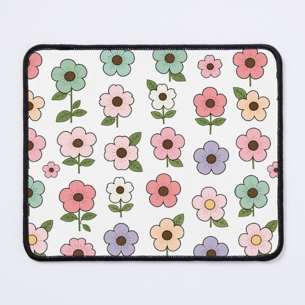 Item preview, Pastel Cartoon Flower Grid Pattern – Cute Retro Floral Design designed and sold by Grumpy-Bob.