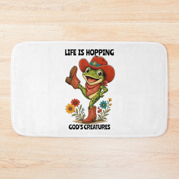 Item preview, Life Is Hopping Frog God's Creatures Cowboy Western Animal designed and sold by Rosie's Wildflower Boutique.