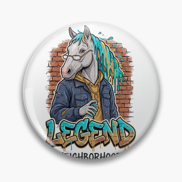 Item preview, Neighborhood Legend — Graffiti Style Horse Portrait Tee v4 designed and sold by CornishPixiPony.