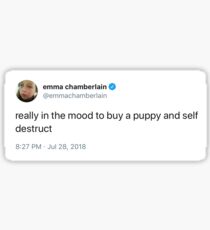 emma chamberlain tweet Sticker