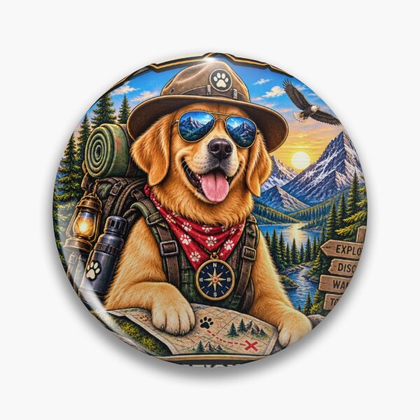 Item preview, Exploration Division Dog Adventure Vintage Wilderness Explorer designed and sold by TeeVibeHaus.