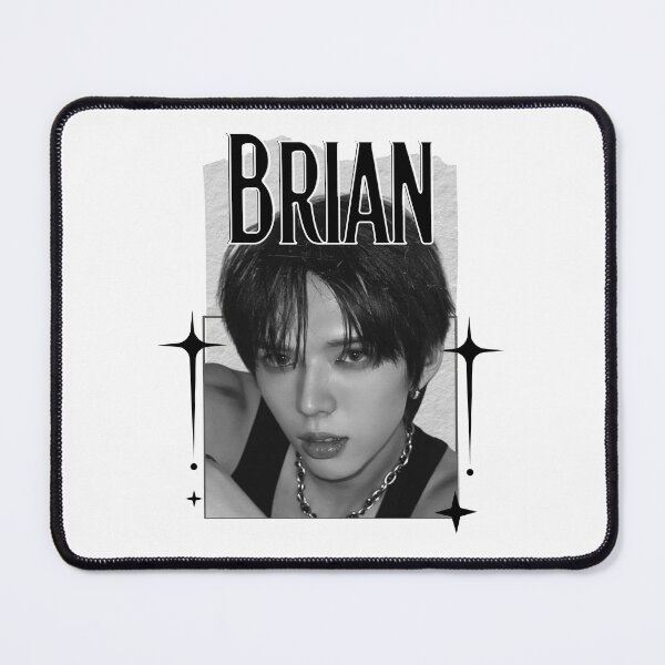 Item preview,  AMPERS&ONEe Brian Global KPOP Boy Group Black and White Collage Digital Art Portrait designed and sold by AJUNICE STUDIO.