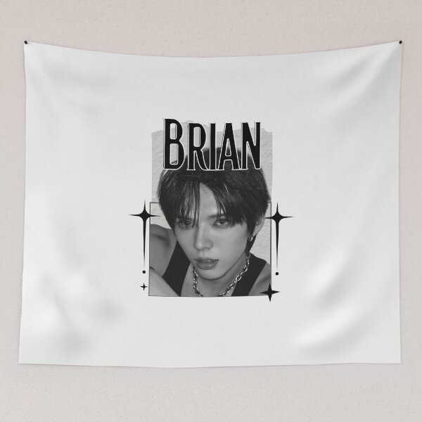 Item preview,  AMPERS&ONEe Brian Global KPOP Boy Group Black and White Collage Digital Art Portrait designed and sold by AJUNICE STUDIO.