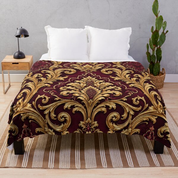 Item preview, Maroon-Gold Baroque & Damask designed and sold by DesignsByPrnces.