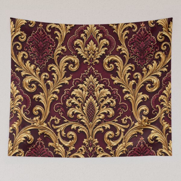 Item preview, Maroon-Gold Baroque & Damask designed and sold by DesignsByPrnces.
