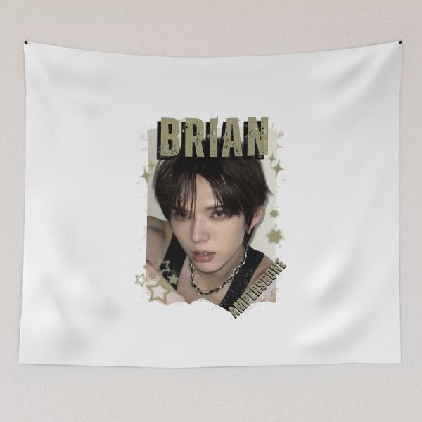 Item preview, AMPERS&ONEe Brian Global KPOP Boy Group Black and White Collage Digital Art Portrait designed and sold by AJUNICE STUDIO.