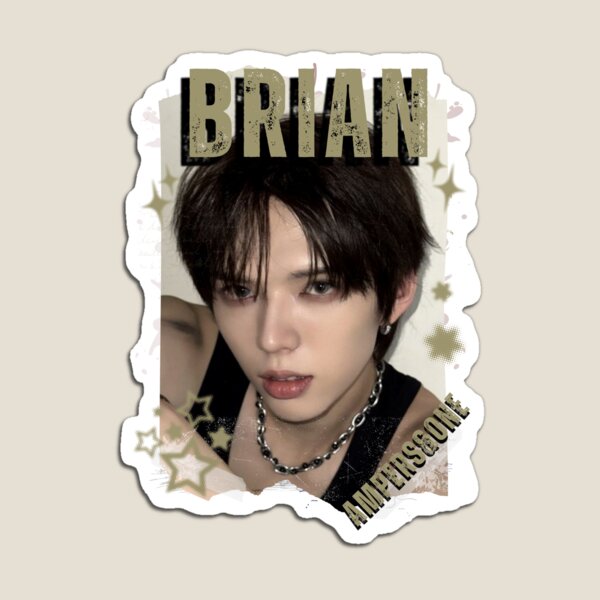Item preview, AMPERS&ONEe Brian Global KPOP Boy Group Black and White Collage Digital Art Portrait designed and sold by AJUNICE STUDIO.