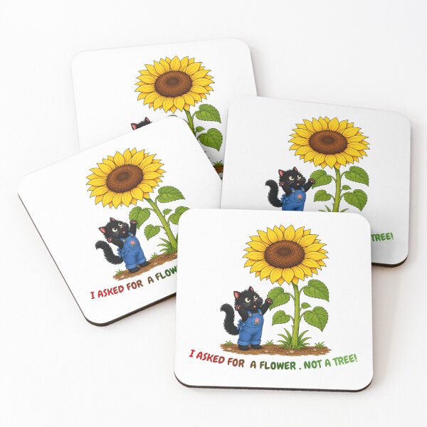 Item preview, Funny Cat and Giant Sunflower designed and sold by lumar23.