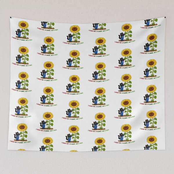 Item preview, Funny Cat and Giant Sunflower designed and sold by lumar23.