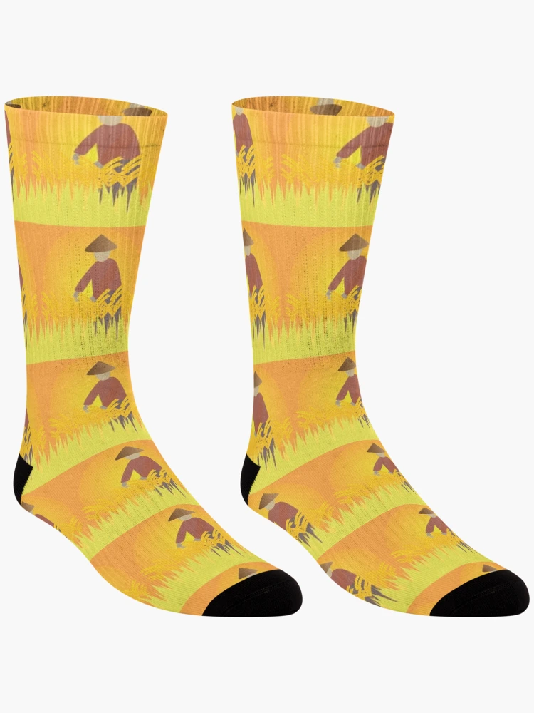 Thumbnail 3 of 5, Socks, Farming Rice designed and sold by ROSE ANN BANILAR.