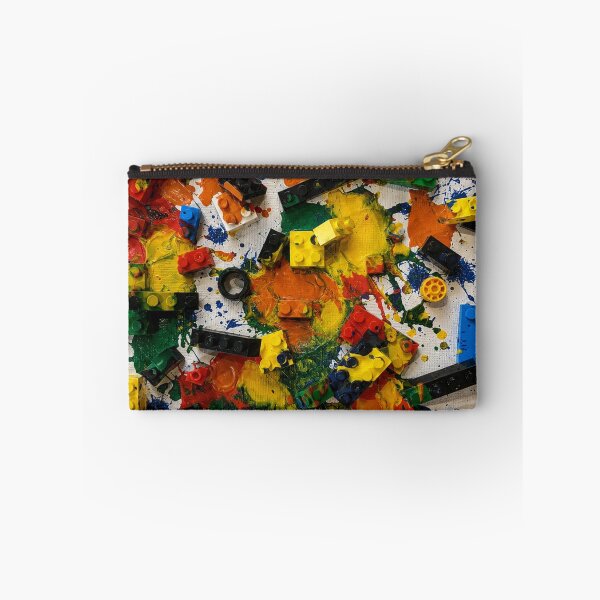 Item preview, Toy Brick Chaos Abstract Mixed Media Art designed and sold by THE SPLATTERED HAUS BY SAGE BANKS.