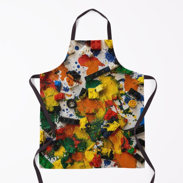 Item preview, Toy Brick Chaos Abstract Mixed Media Art designed and sold by THE SPLATTERED HAUS BY SAGE BANKS.