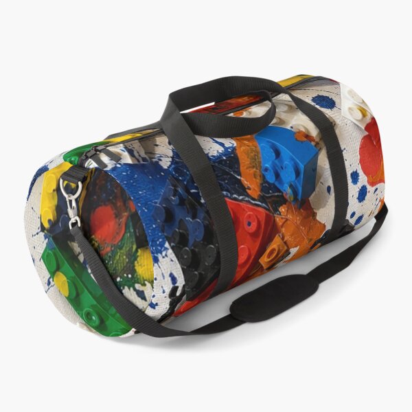 Item preview, Toy Brick Chaos Abstract Mixed Media Art designed and sold by THE SPLATTERED HAUS BY SAGE BANKS.