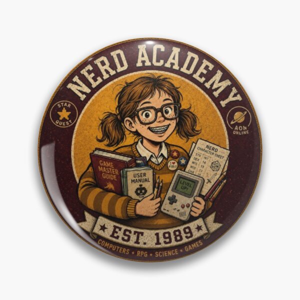 Item preview, Nerd Academy Retro 90s Geek Girl Vintage Patch designed and sold by YunsCozyCorner.