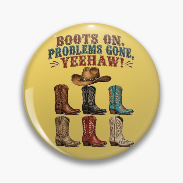 Item preview, Boots On Problems Gone Yeehaw Funny Western Cowboy Boot Art designed and sold by Evelashop.