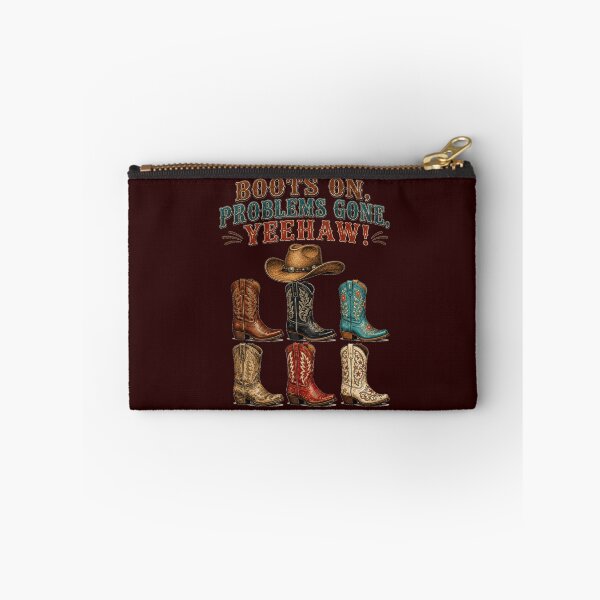 Item preview, Boots On Problems Gone Yeehaw Funny Western Cowboy Boot Art designed and sold by Evelashop.