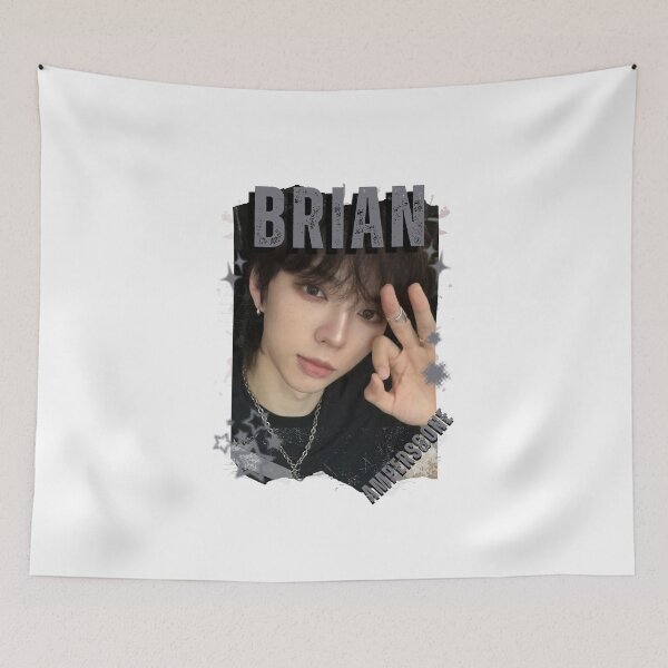 Item preview, AMPERS&ONEe Brian Global KPOP Boy Group Black and White Collage Digital Art Portrait designed and sold by AJUNICE STUDIO.