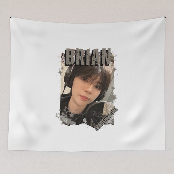 Item preview, AMPERS&ONEe Brian Global KPOP Boy Group Black and White Collage Digital Art Portrait designed and sold by AJUNICE STUDIO.