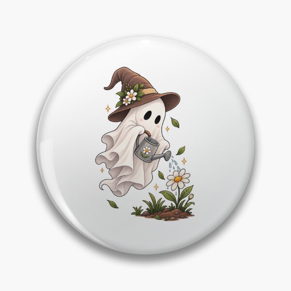 Item preview, Cute Ghost Gardener – Bloom & Grow designed and sold by BlackBoneArt.