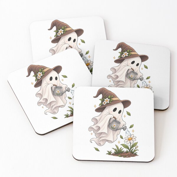 Item preview, Cute Ghost Gardener – Bloom & Grow designed and sold by BlackBoneArt.