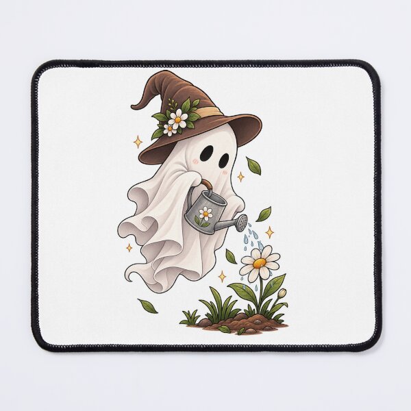 Item preview, Cute Ghost Gardener – Bloom & Grow designed and sold by BlackBoneArt.