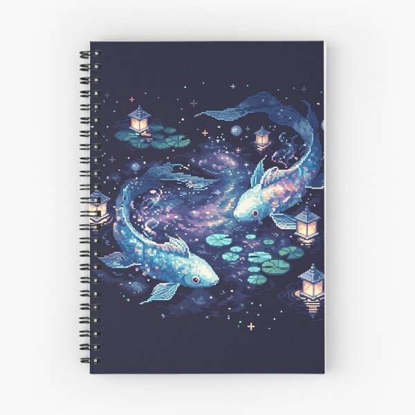 Item preview, Astral Koi Cosmic Garden Pixel Art designed and sold by NijiWorld.