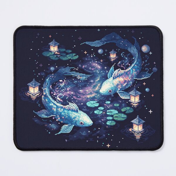 Item preview, Astral Koi Cosmic Garden Pixel Art designed and sold by NijiWorld.