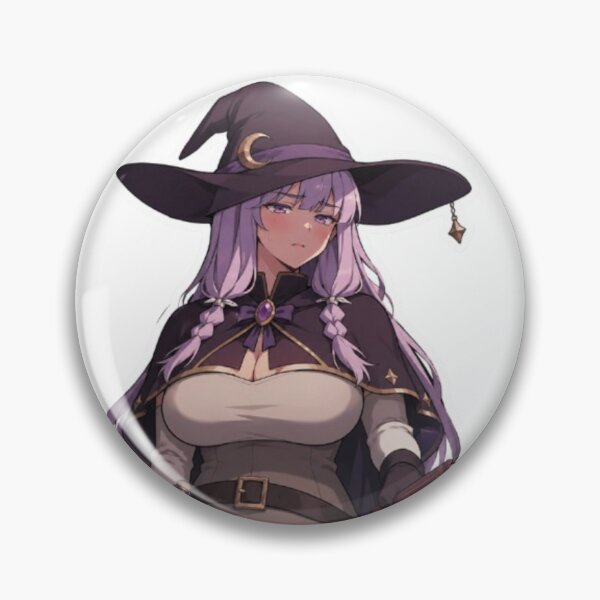 Item preview, Cute Anime Witch Sticker – Blushing Fantasy Mage designed and sold by MeowLoka ⭐⭐⭐⭐.