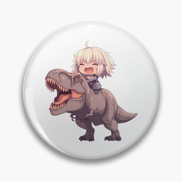 Item preview, Jeanne d Arc Fate Grand Order Dinosaur Chibi Quest designed and sold by Dashsopaner.