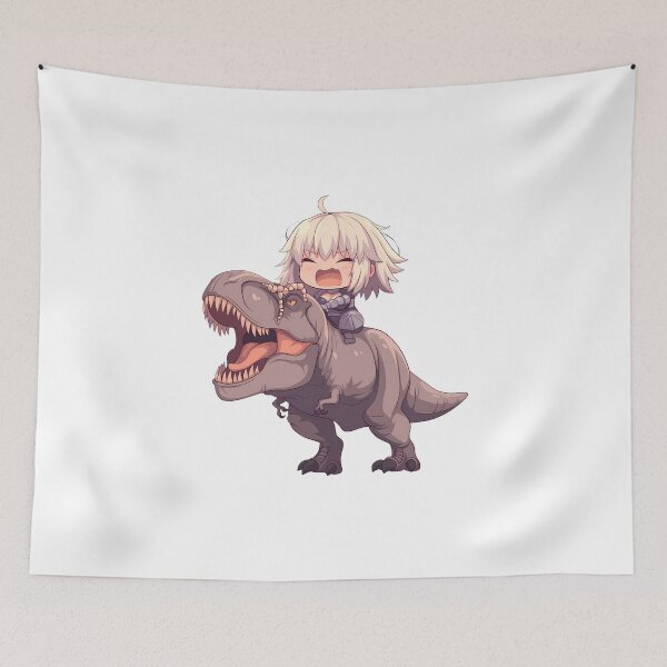 Item preview, Jeanne d Arc Fate Grand Order Dinosaur Chibi Quest designed and sold by Dashsopaner.