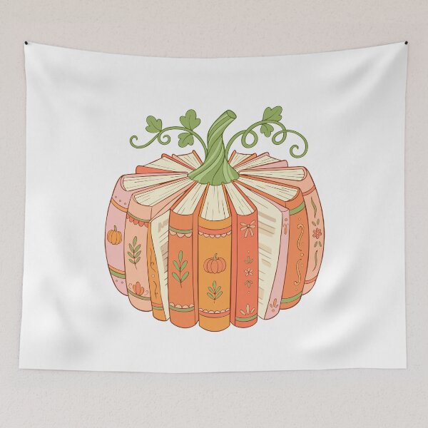 Item preview,  Fall Book Pumpkin Halloween Librarian Teacher Spooky Bookish  designed and sold by FreshVibe Prints.