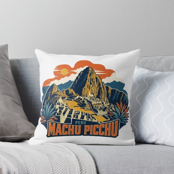 Item preview, Machu Picchu Peru Retro Mountain Badge designed and sold by Inkworksbyshery.