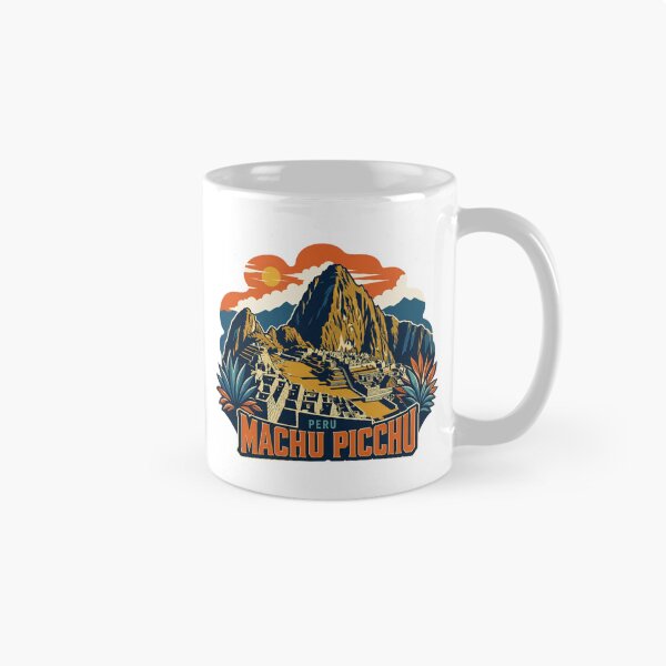 Item preview, Machu Picchu Peru Retro Mountain Badge designed and sold by Inkworksbyshery.