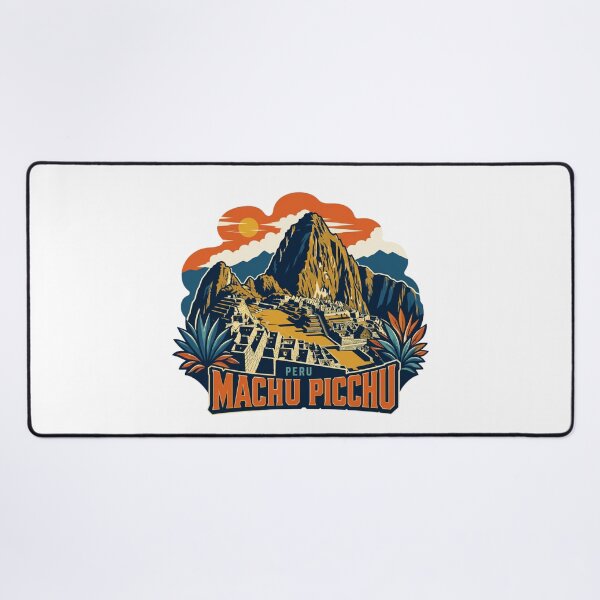 Item preview, Machu Picchu Peru Retro Mountain Badge designed and sold by Inkworksbyshery.