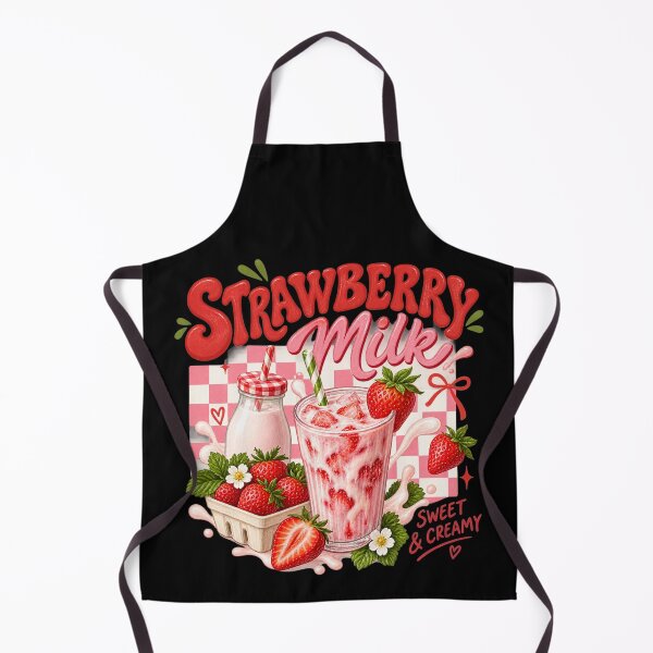 Item preview, Strawberry Milk | Sweet & Creamy Pink Strawberry Drink Illustration designed and sold by UUniqueIImprint.