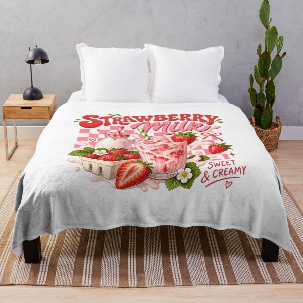Item preview, Strawberry Milk | Sweet & Creamy Pink Strawberry Drink Illustration designed and sold by UUniqueIImprint.