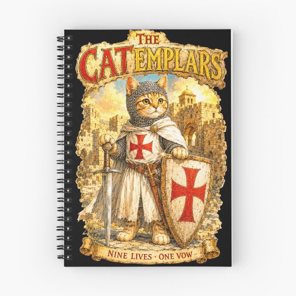 Item preview, The Cat Knight of the Knights Templar ⚔️ designed and sold by FULLCOLOR2099.