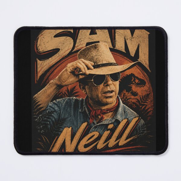 Item preview, Sam Neill Dinosaur Adventure Vintage Action Movie Portrait Retro Design designed and sold by Eddy048.