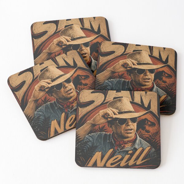 Item preview, Sam Neill Dinosaur Adventure Vintage Action Movie Portrait Retro Design designed and sold by Eddy048.