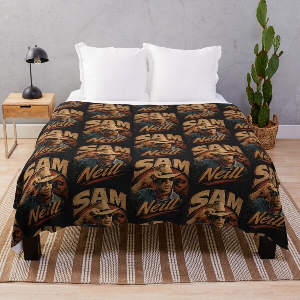 Item preview, Sam Neill Dinosaur Adventure Vintage Action Movie Portrait Retro Design designed and sold by Eddy048.