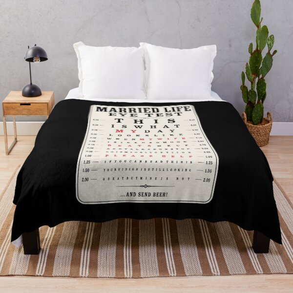 Item preview, Married Life Eye Test On Back T-Shirt | Funny Marriage Husband Wife Humor Graphic Gift designed and sold by Trendably.